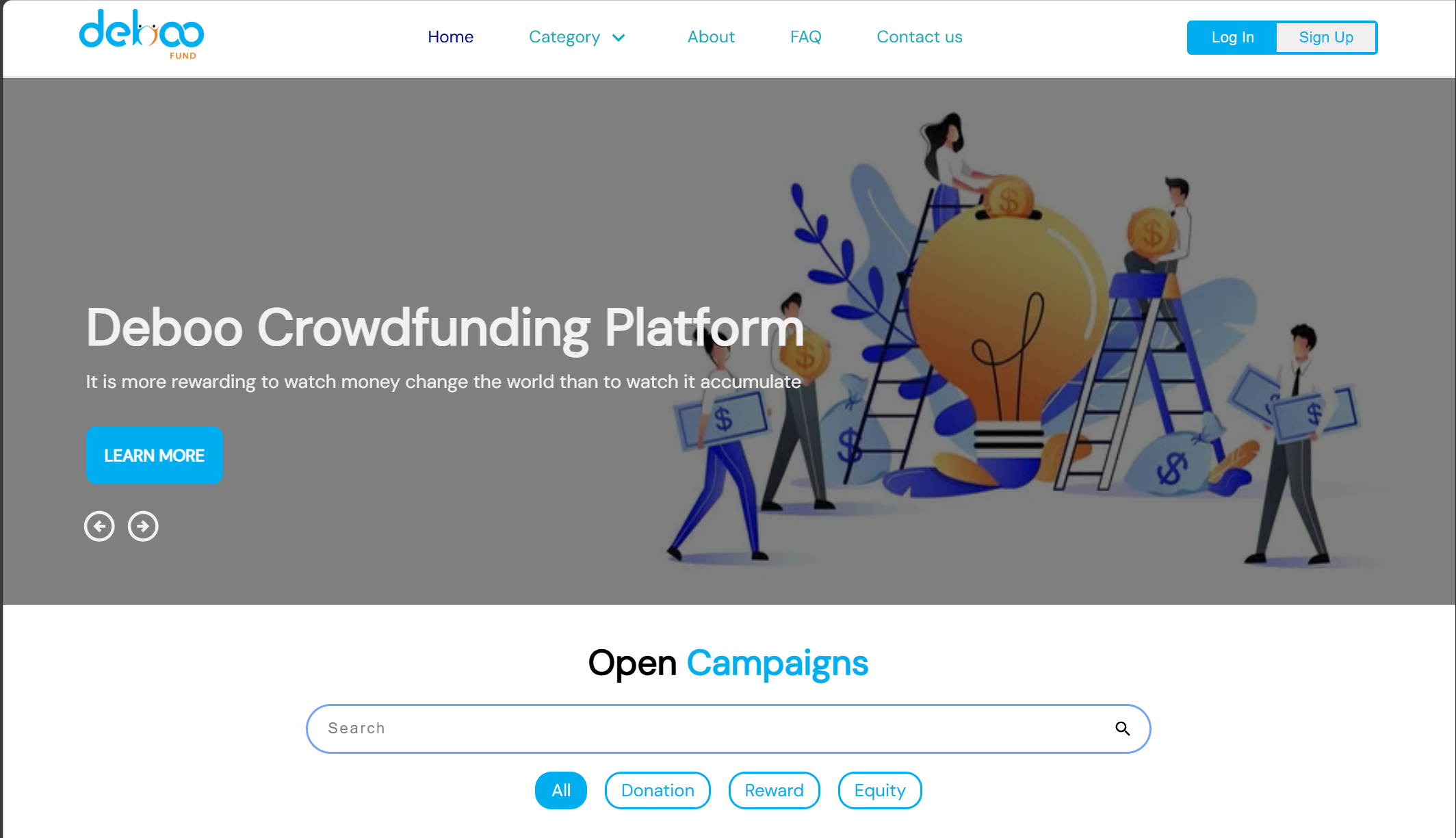 An image of the Deboo Crowdfunding Platform project.